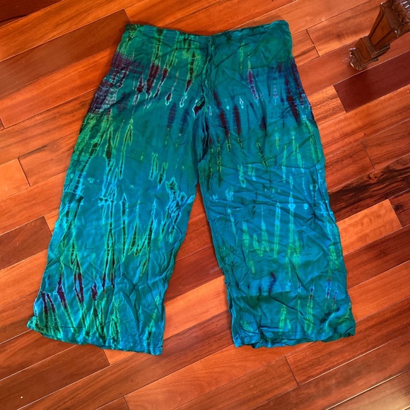 Rayon draw string soft flowy pants - Picture 1 of 4